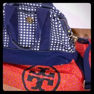 Tory Burch Gingham Canvas Tote